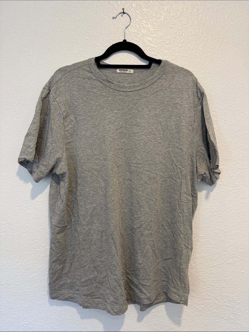 Buck Mason Gray Crewneck Short Sleeve Tee